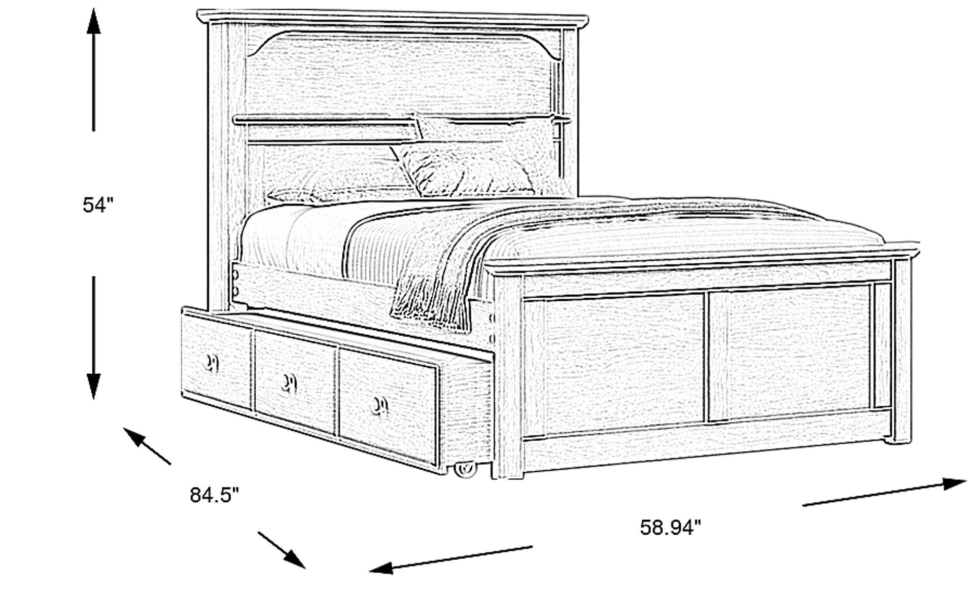 Dimension Image. Please refer to the Dimension Tab on this page for dimension details.
