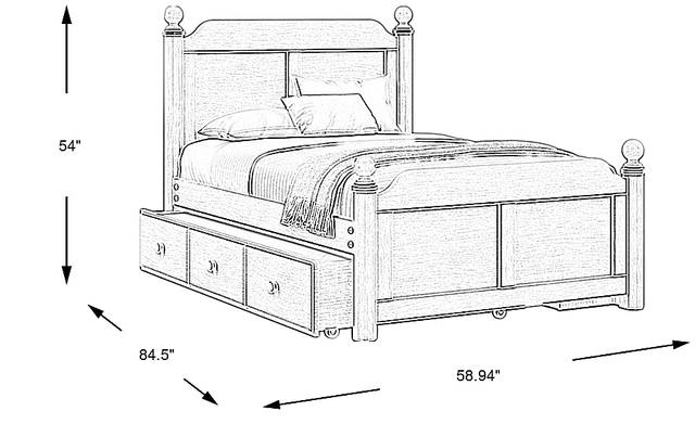 Dimension Image. Please refer to the Dimension Tab on this page for dimension details.