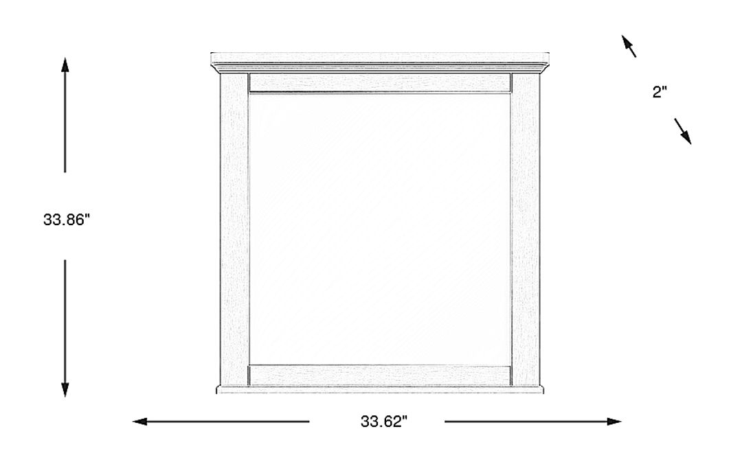 Kids South Bend Washed White Mirror