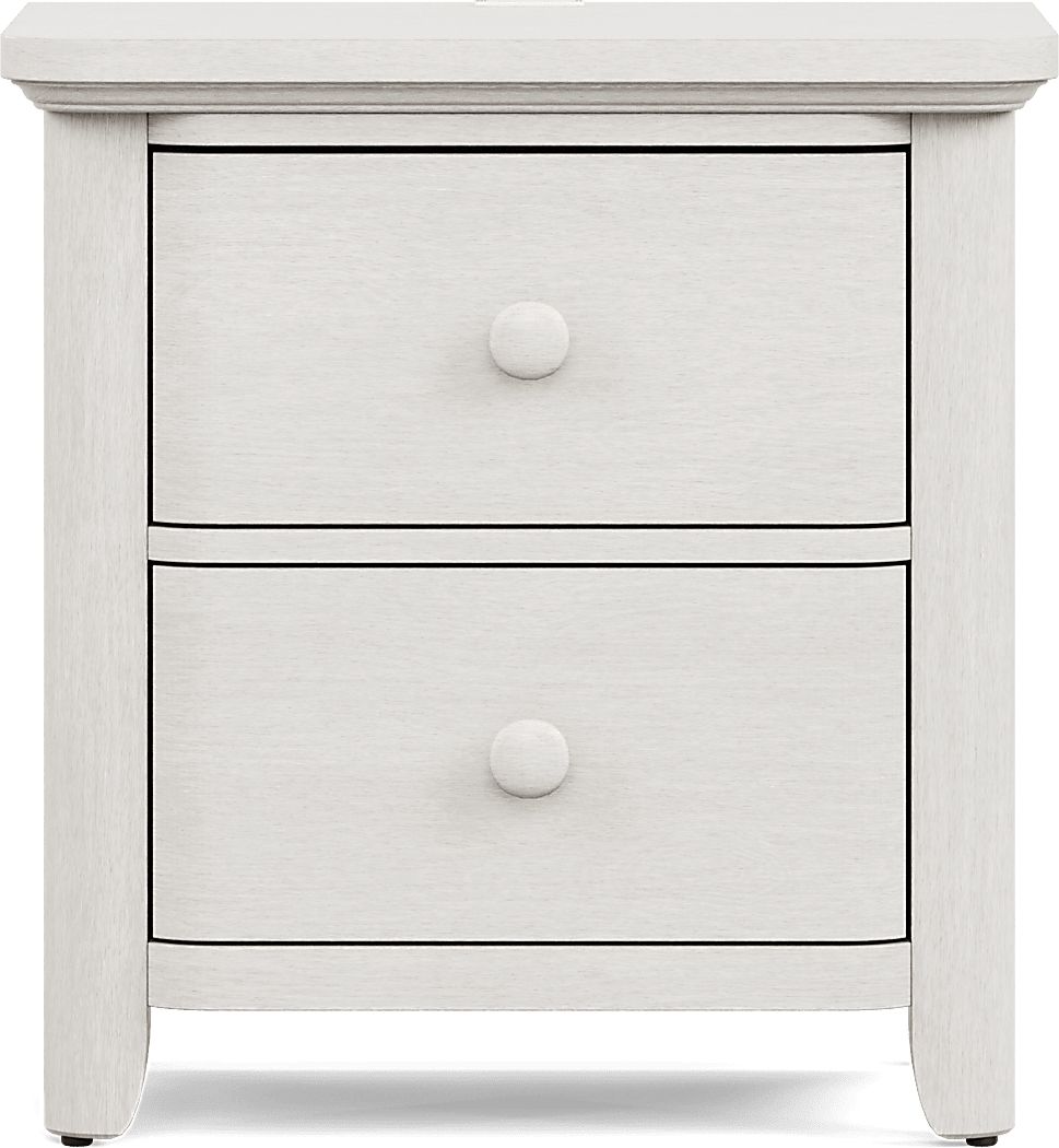 Kids South Bend Washed White Nightstand
