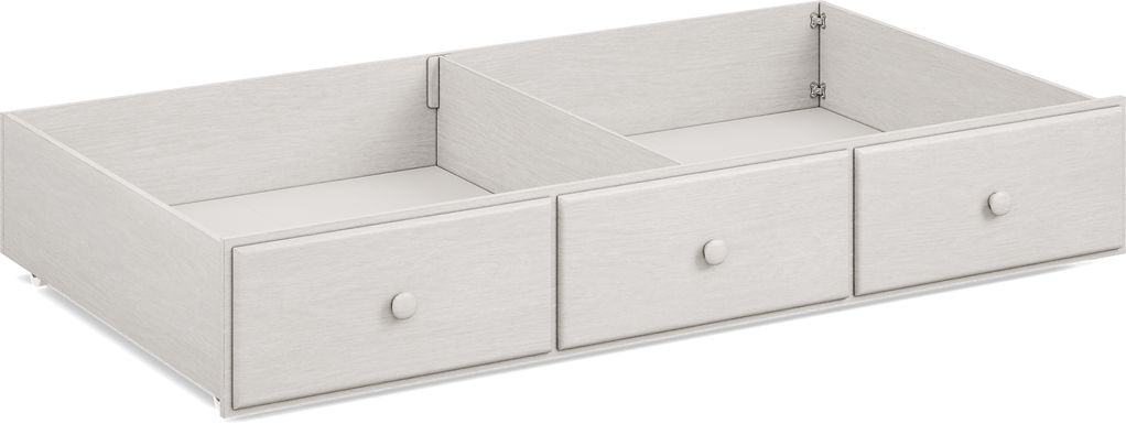 Kids South Bend Washed White Twin Storage Trundle