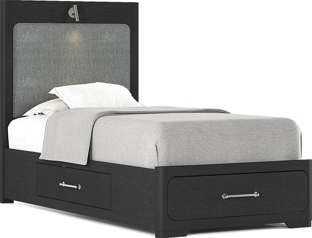 Kids Southside Loft Ebony Twin Storage Bed - Thumbnail - Image 1