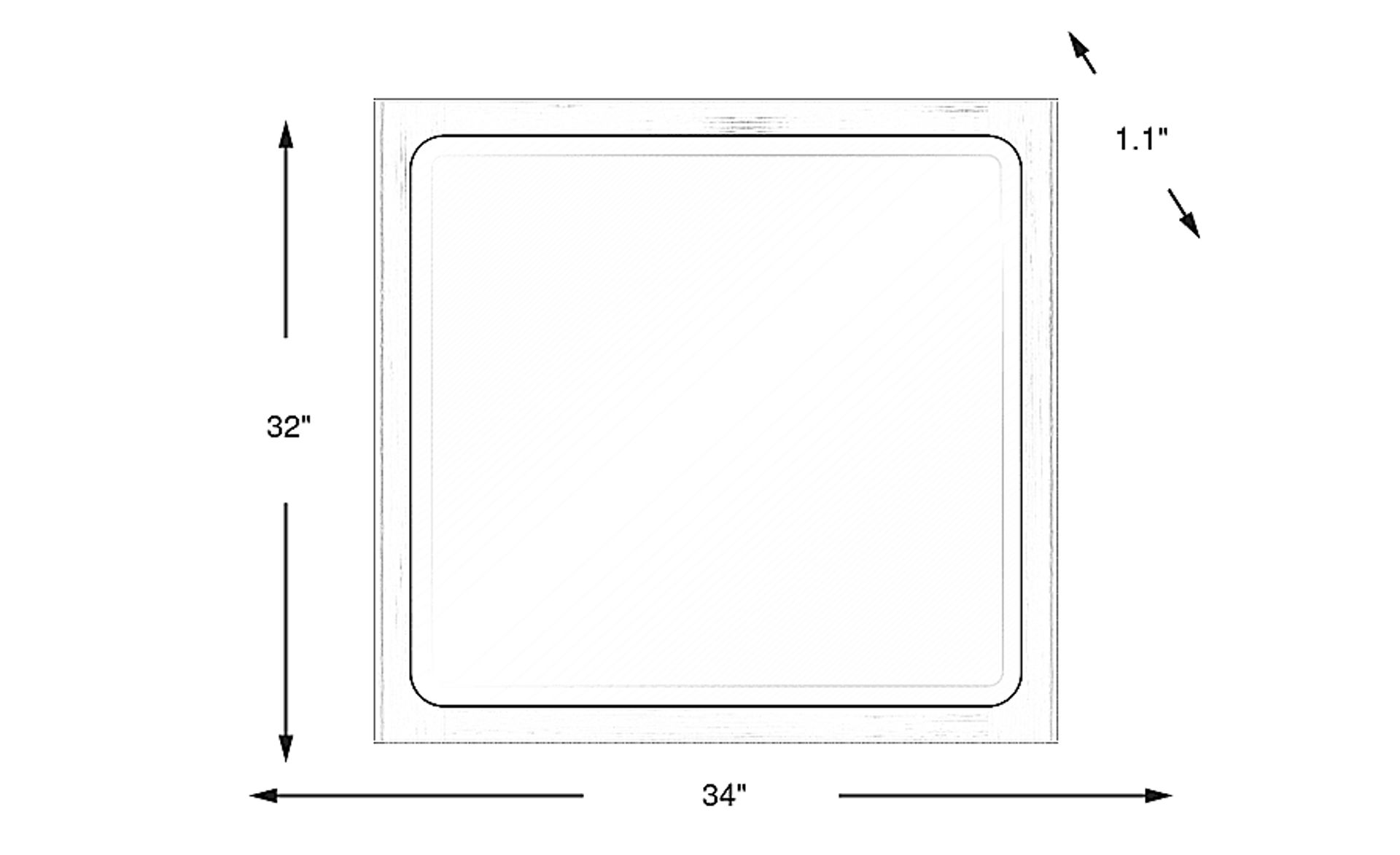 Dimension Image. Please refer to the Dimension Tab on this page for dimension details.