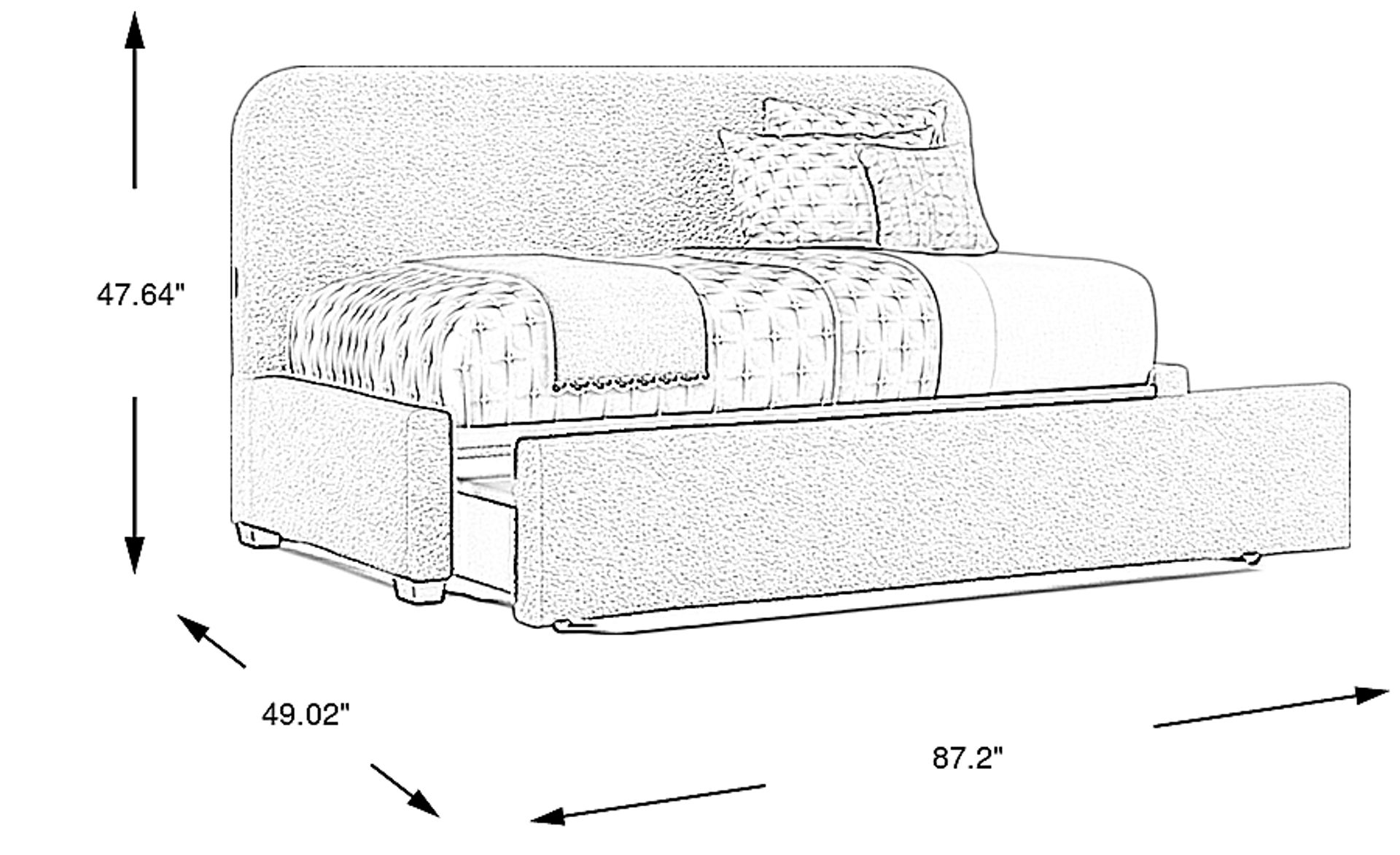 Dimension Image. Please refer to the Dimension Tab on this page for dimension details.