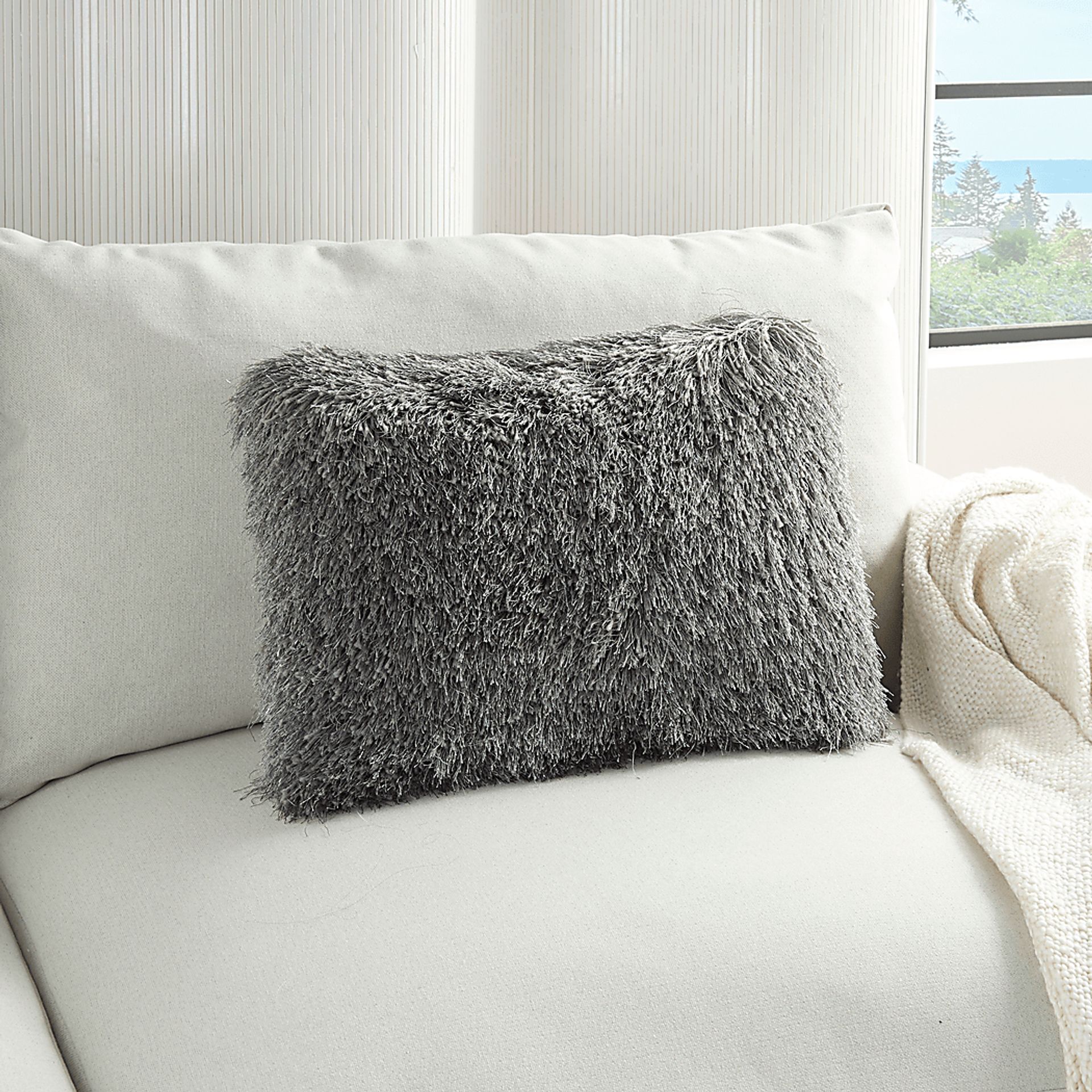 Kids Souzan I Charcoal Throw Pillow - Image 3