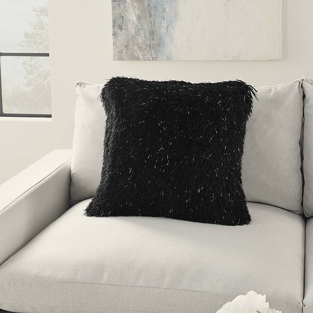 Kids Souzan II Black Throw Pillow - Thumbnail - Image 3