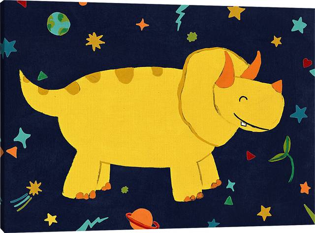 Kids Space Dinos III Yellow Artwork - Thumbnail - Image 3