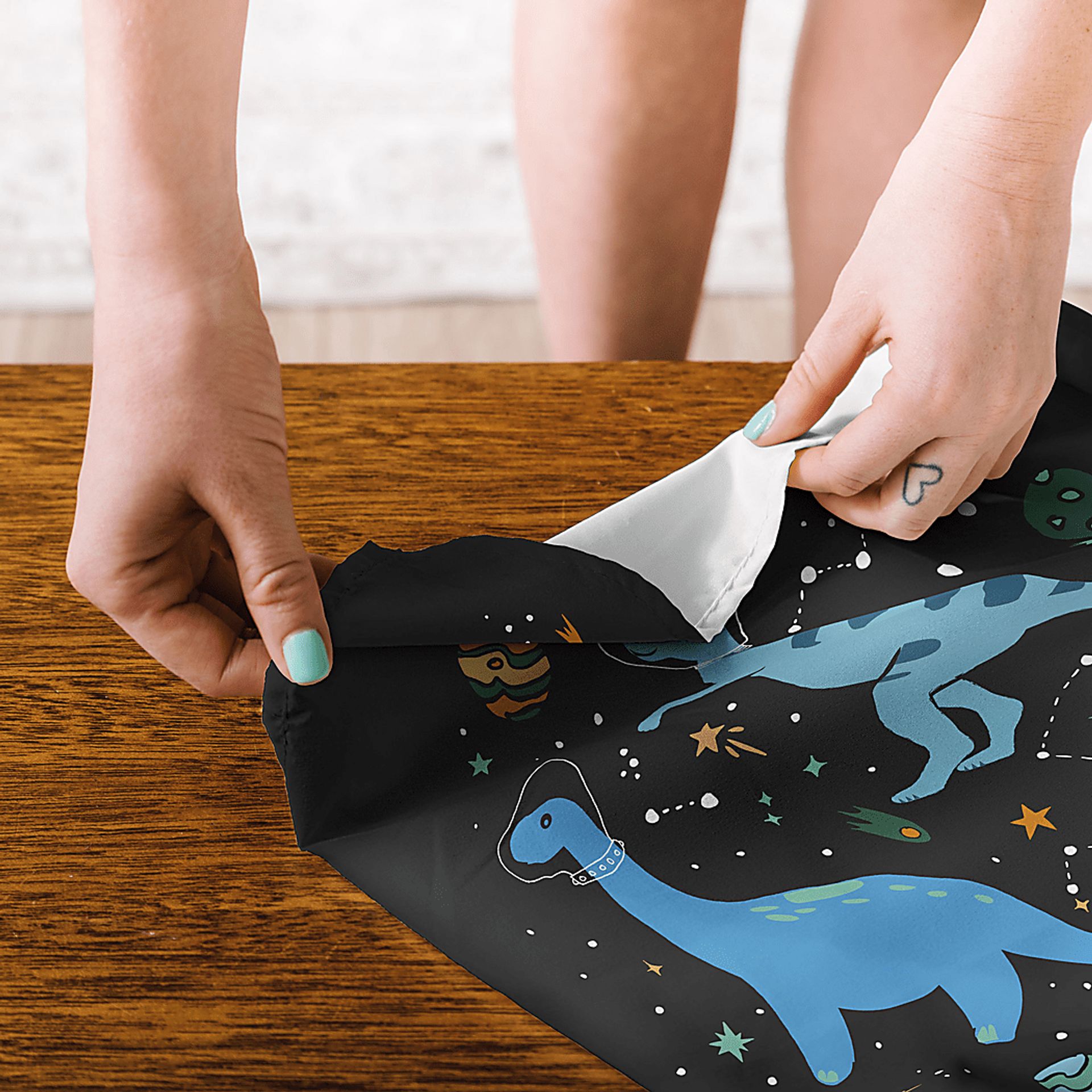 Kids Space Dinosaurs Black Wall Decor - Image 2