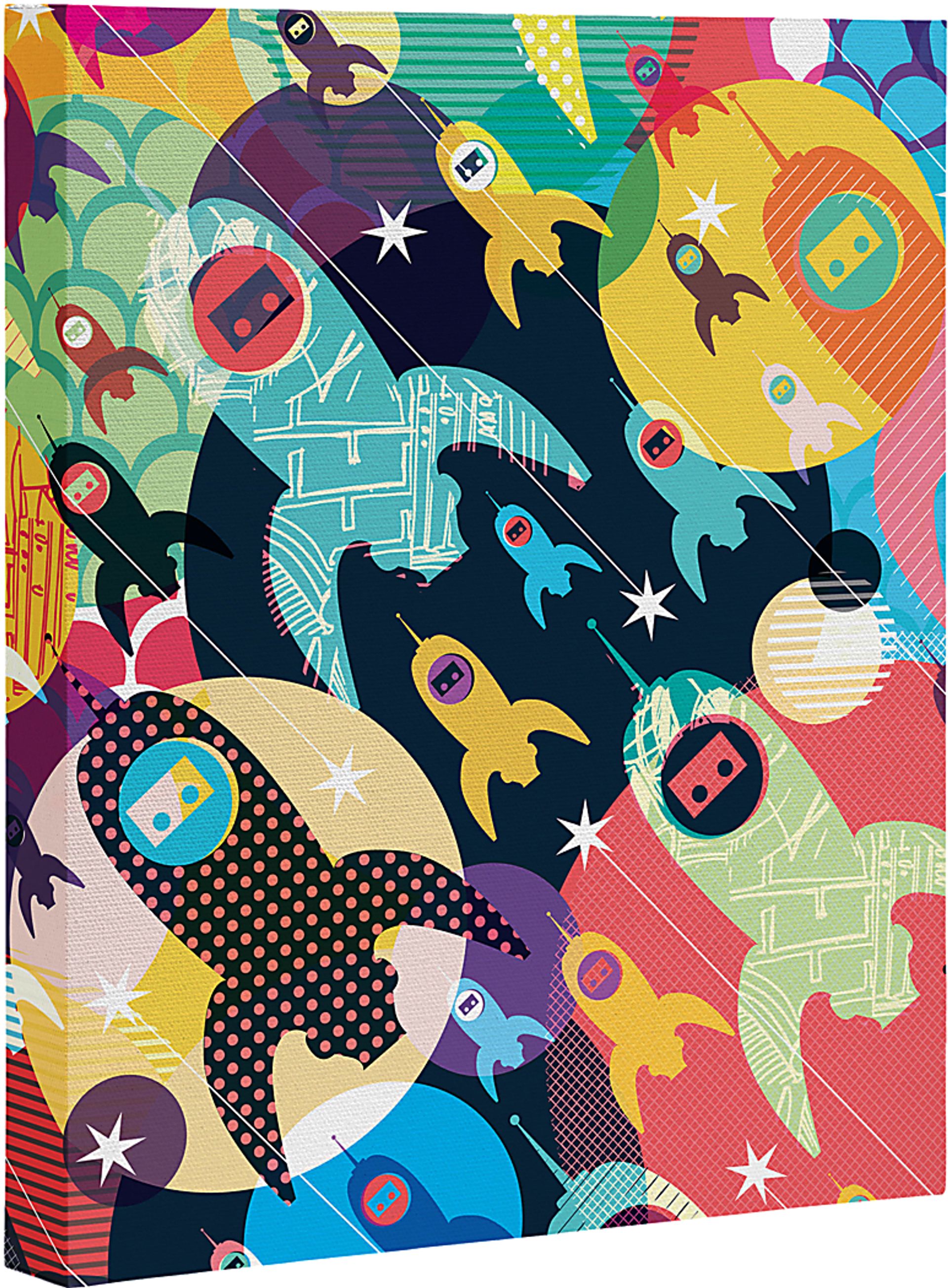 Kids Space Fleet I Rainbow Artwork - Image 1