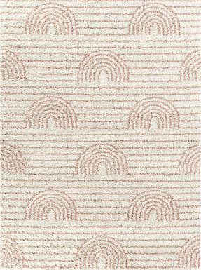 Kids Rosy Rainbow Pink 7'10 x 10' Rug