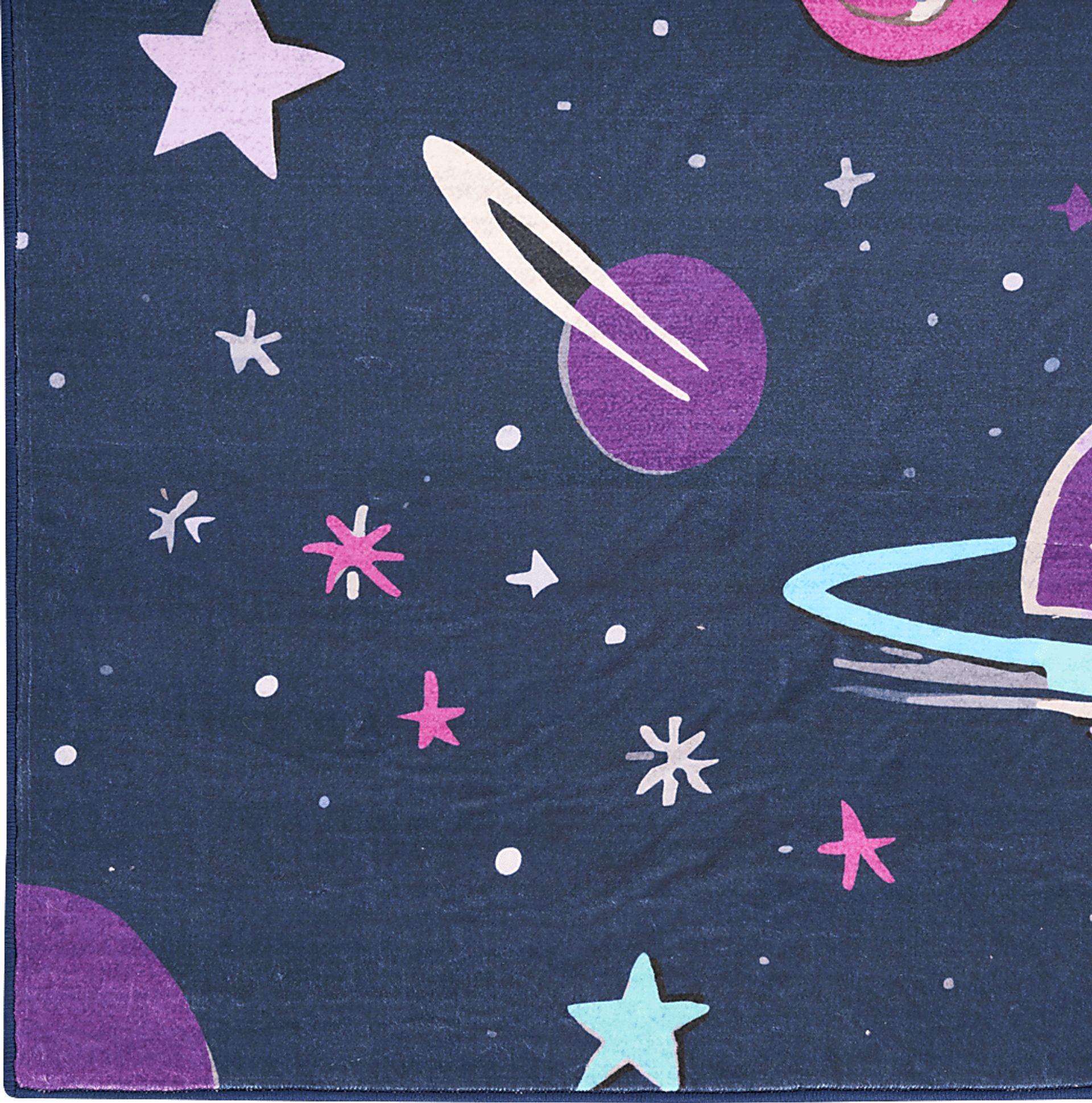 Kids Sparkling Stars Black 5' x 7' Rug - Image 7