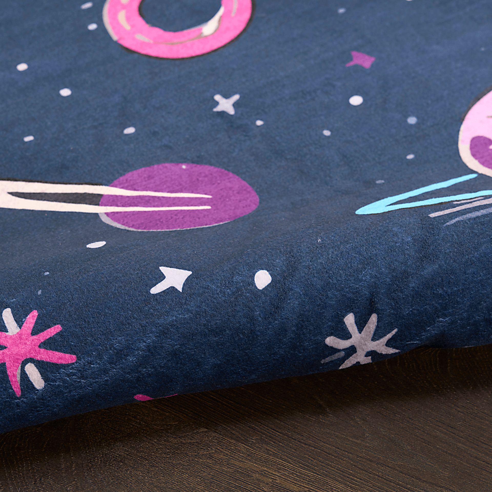 Kids Sparkling Stars Black 5' x 7' Rug - Image 8
