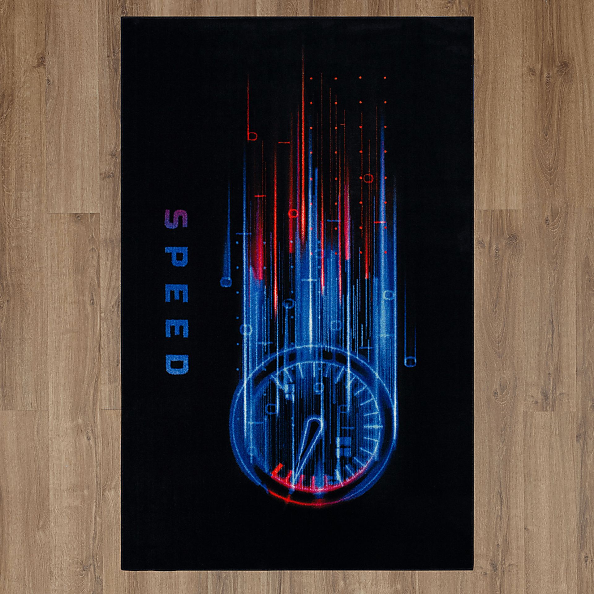 Kids Speed Meter Black 3' x 5' Rug - Image 2