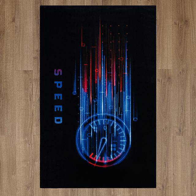 Kids Speed Meter Black 8' x 10' Rug - Thumbnail - Image 2