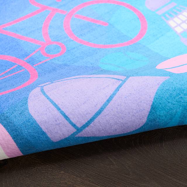 Kids Sports Medley Purple 4' x 6' Rug - Thumbnail - Image 8