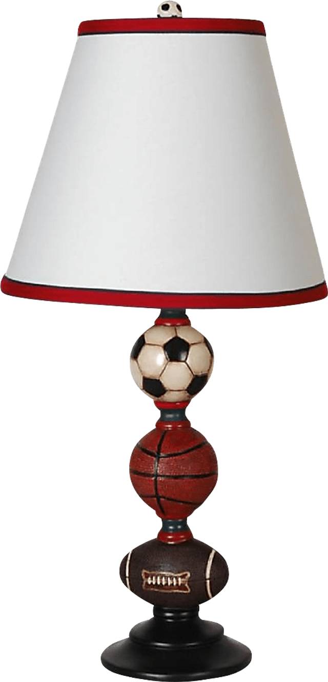 Kids Sports Stack Brown Lamp, Set of 2 - Thumbnail - Image 1