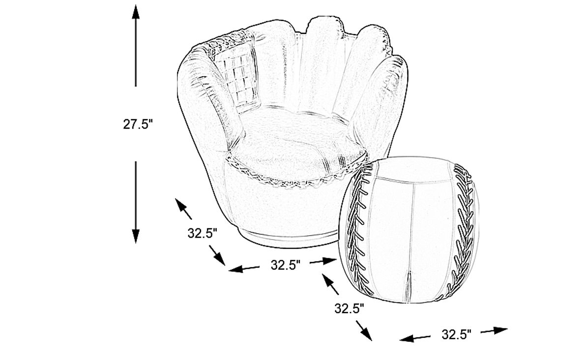 Kids Sports Zone Glove Chair Rooms To Go