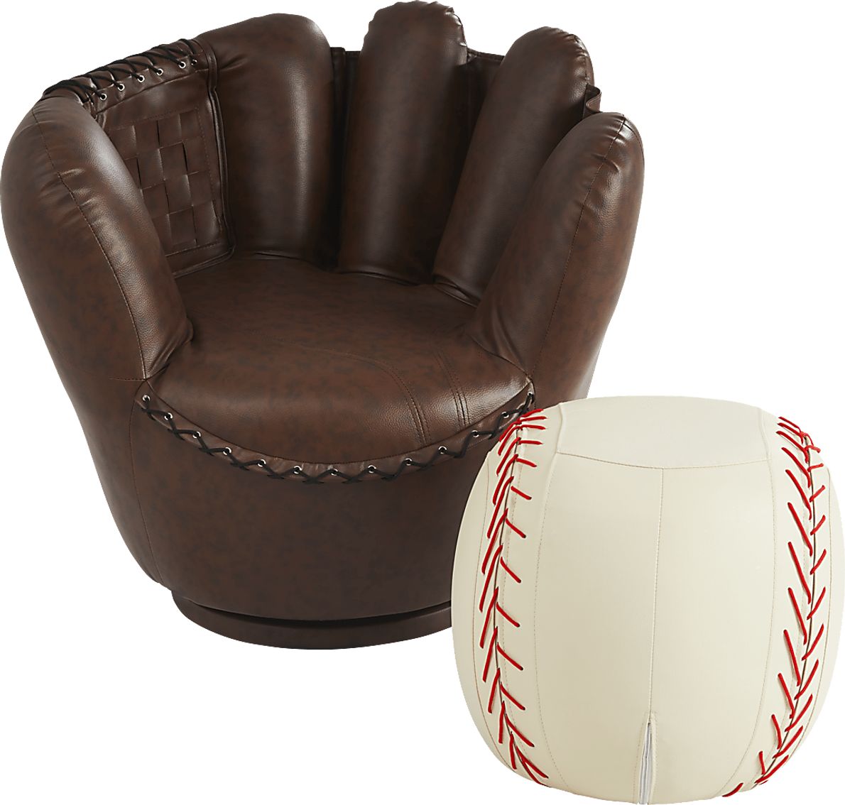 Baseball glove chair 2024 rooms to go