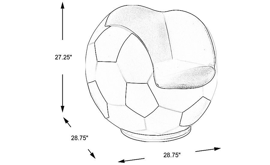 Kids Sports Zone Soccer Ball Chair Rooms To Go   Kids Sports Zone Soccer Ball Chair 38260713 Dim Image