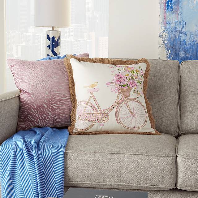 Kids Spring Ride White Accent Pillow - Thumbnail - Image 4