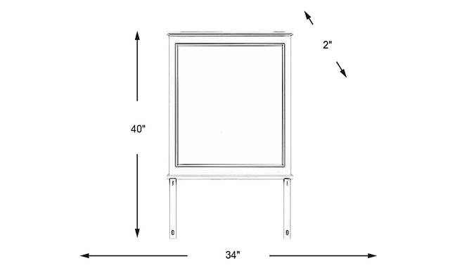 Dimension Image. Please refer to the Dimension Tab on this page for dimension details.
