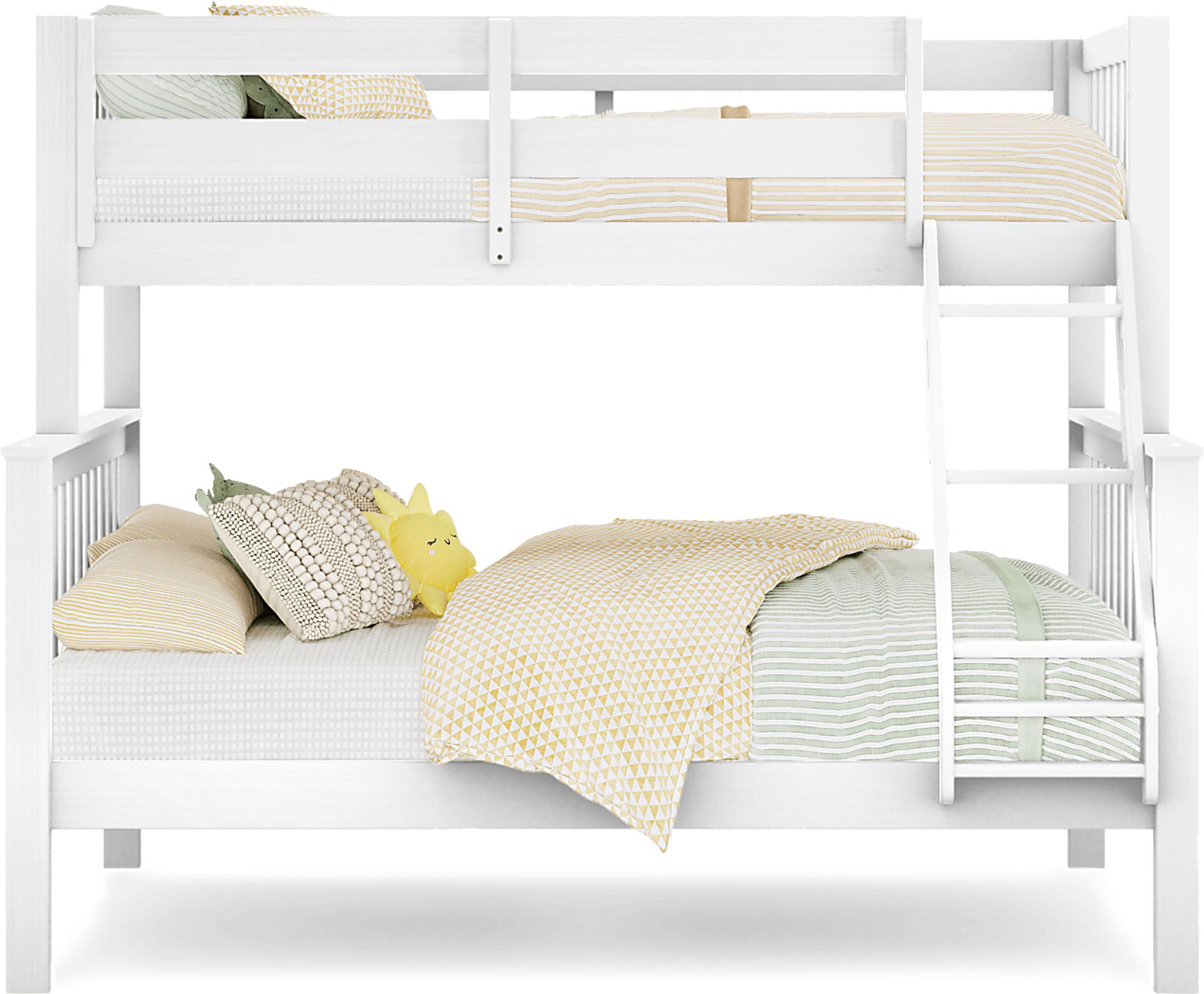 Kids Springtown White Wash 6 Pc Twin/Full Bunk Bedroom - Image 3