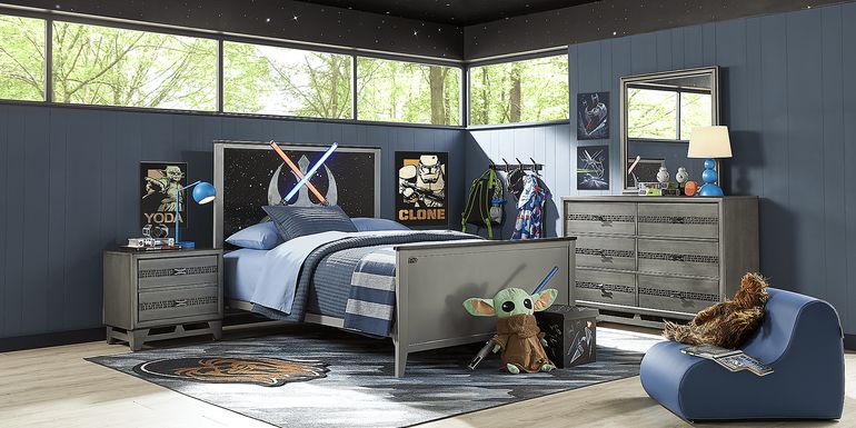 Kids Star Wars Lightsaber&trade;  Gray 5 Pc Twin Bedroom