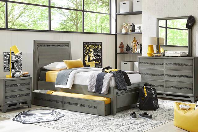 Kids Star Wars Carbonite Gray 5 Pc Twin Panel Bedroom - Thumbnail - Image 1