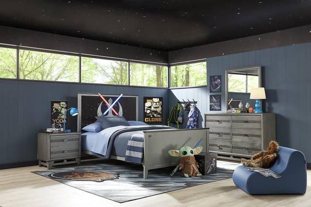 Kids Star Wars Lightsaber™ Gray 5 Pc Full Bedroom - Thumbnail - Image 1