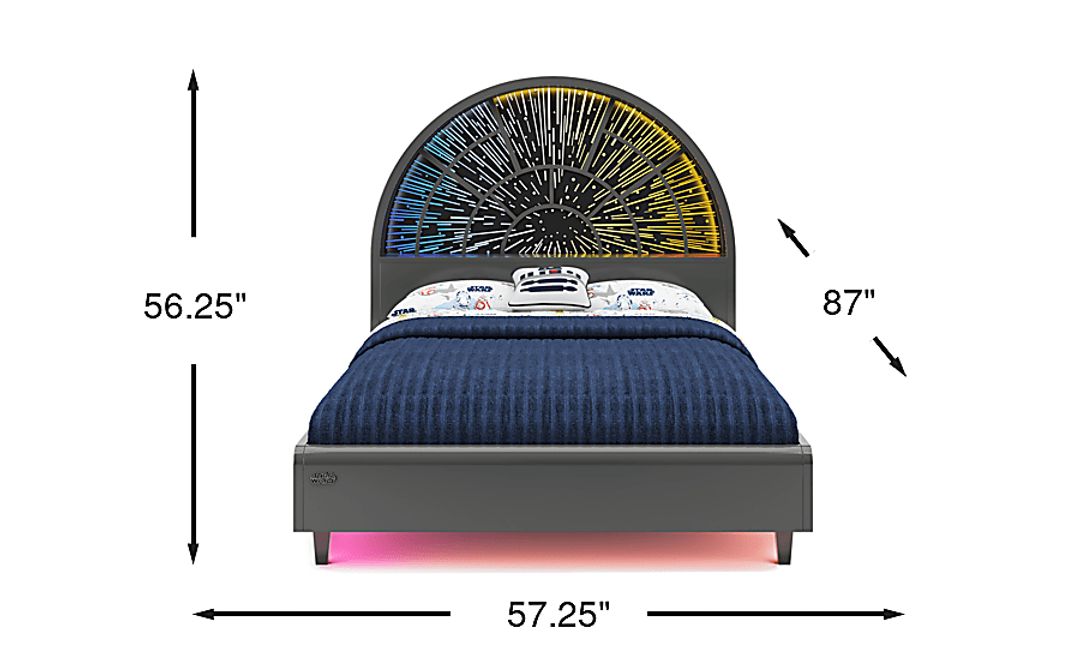 Kids STAR WARS Millennium Falcon Lightspeed Carbonite Full Platform Bed