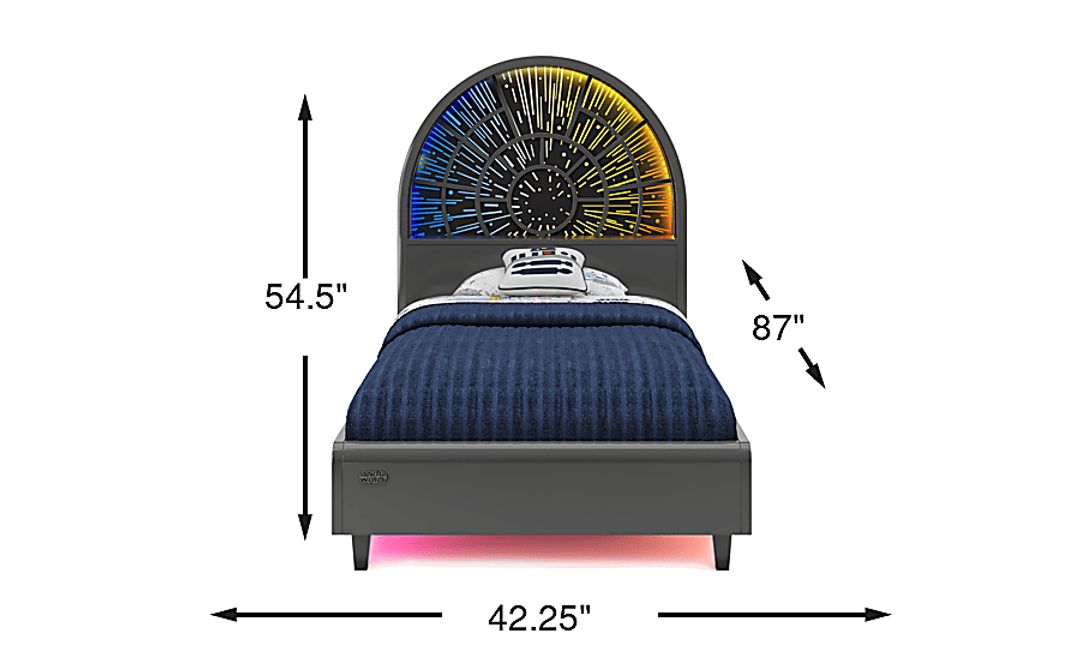 Kids STAR WARS Millennium Falcon Lightspeed Carbonite Twin Platform Bed
