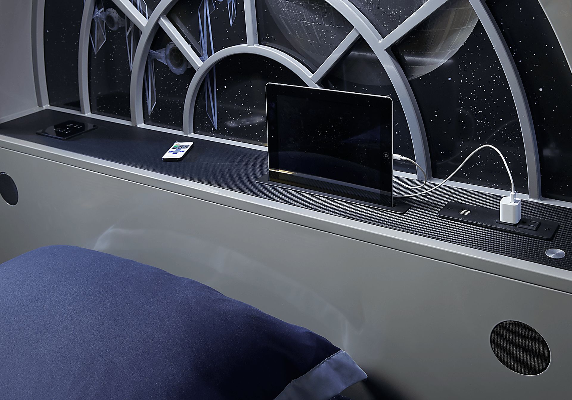 Kids Star Wars Millennium Falcon™ Gray 3 Pc Full Bookcase Bed - Image 5