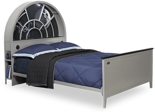 Kids Star Wars Millennium Falcon™ Gray 3 Pc Full Bookcase Bed