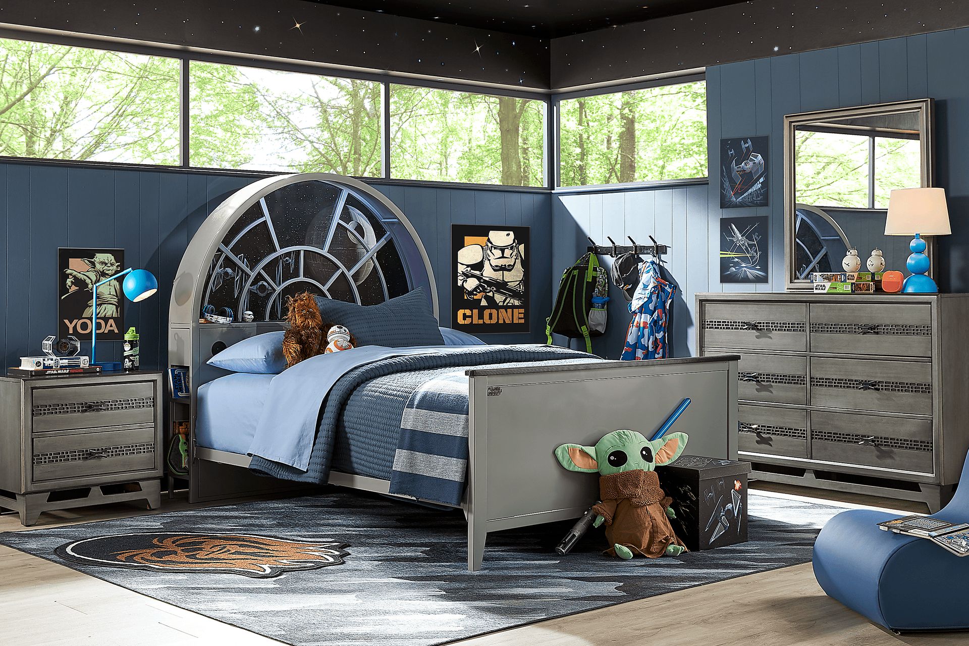 Star Wars Millennium Falcon Gray 3 Pc Twin Bed Rooms to Go