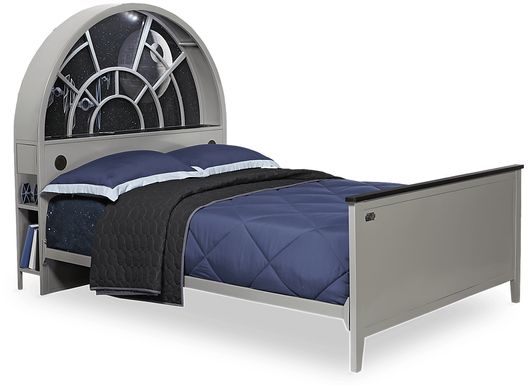 Kids Star Wars Millennium Falcon™ Gray 3 Pc Twin Bookcase Bed