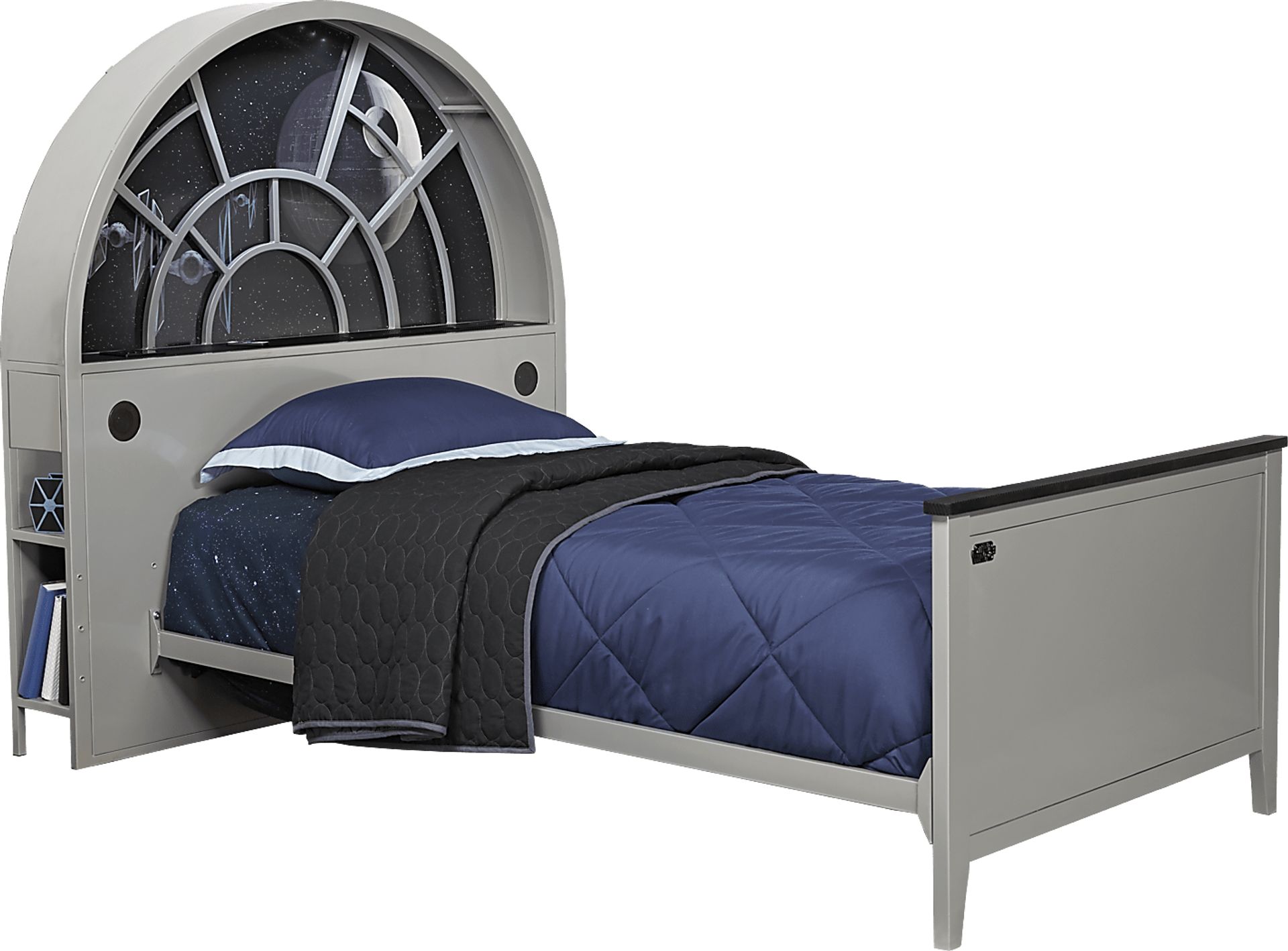 Kids Star Wars Millennium Falcon™ Gray 3 Pc Twin Bookcase Bed - Image 1