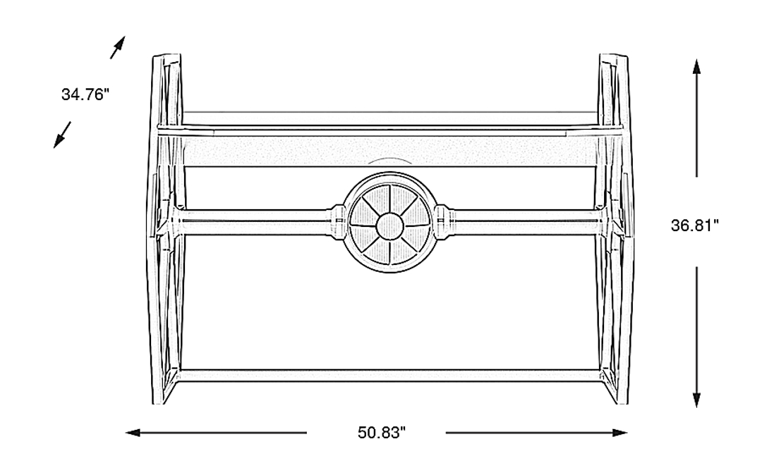 Kids Star Wars Gray TIE Fighter Desk