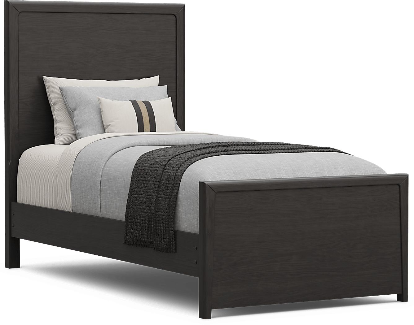 Kids Stardust Charcoal Twin Panel Bed