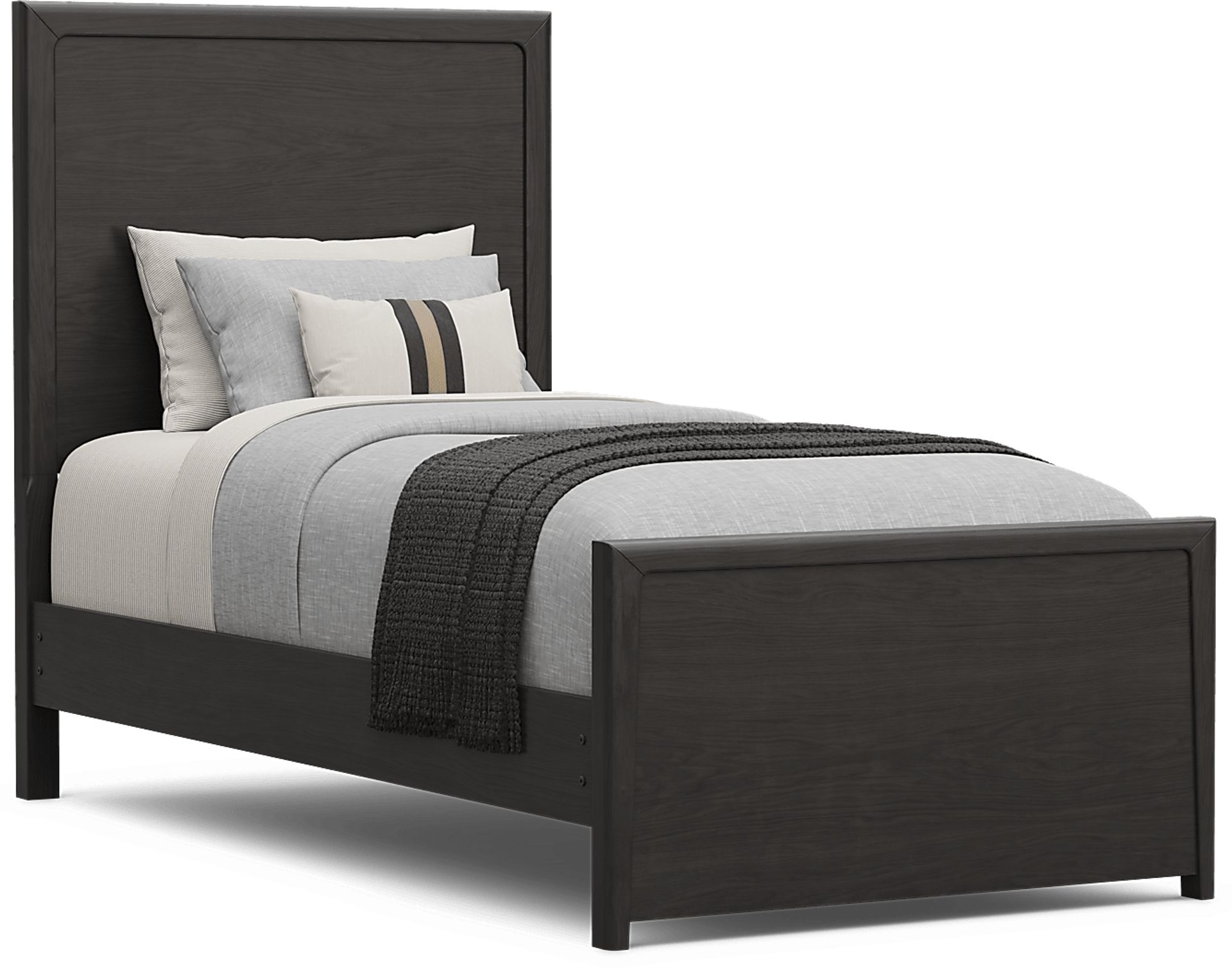 Kids Stardust Charcoal Twin Panel Bed - Image 1