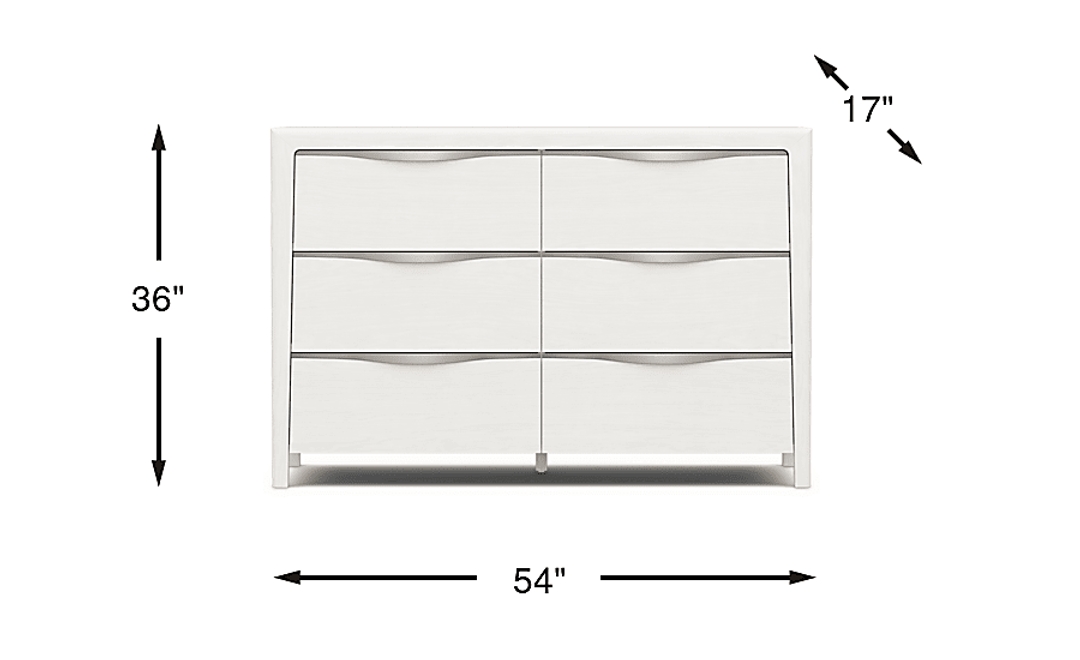 Kids Stardust Pearlized White Dresser