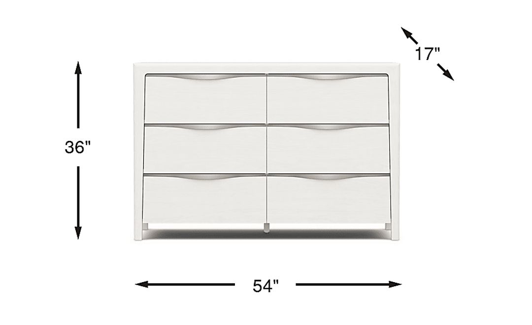 Kids Stardust Pearlized White Dresser