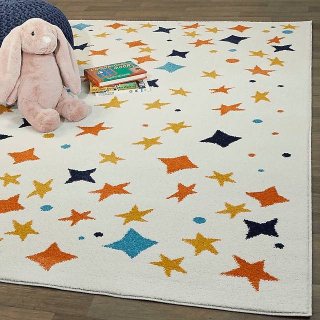 Kids Starry Bright Cream 5'3 x 7' Rug - Thumbnail - Image 2
