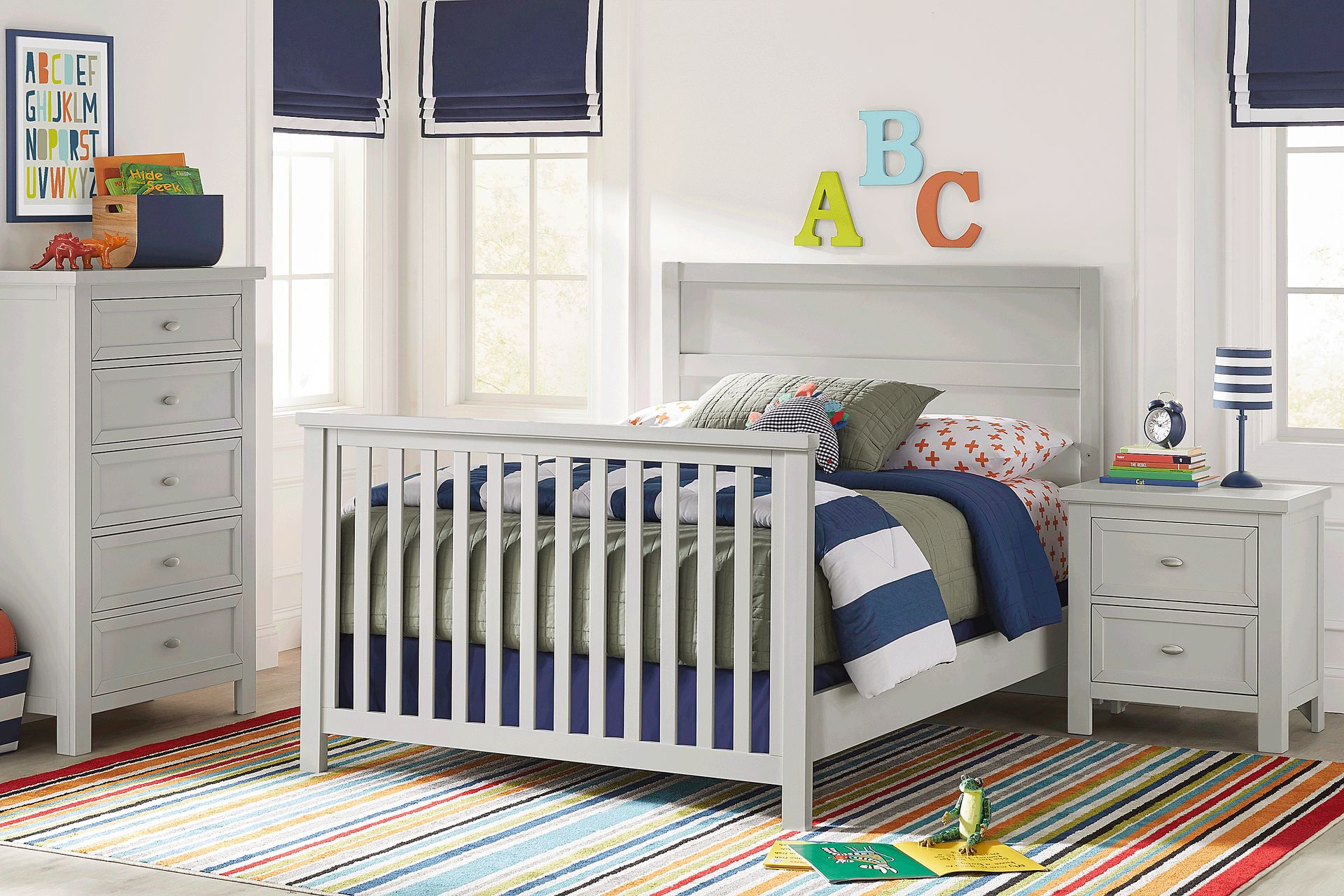 Kids Starry Dreams Gray 4 Pc Full Platform Bedroom - Image 1