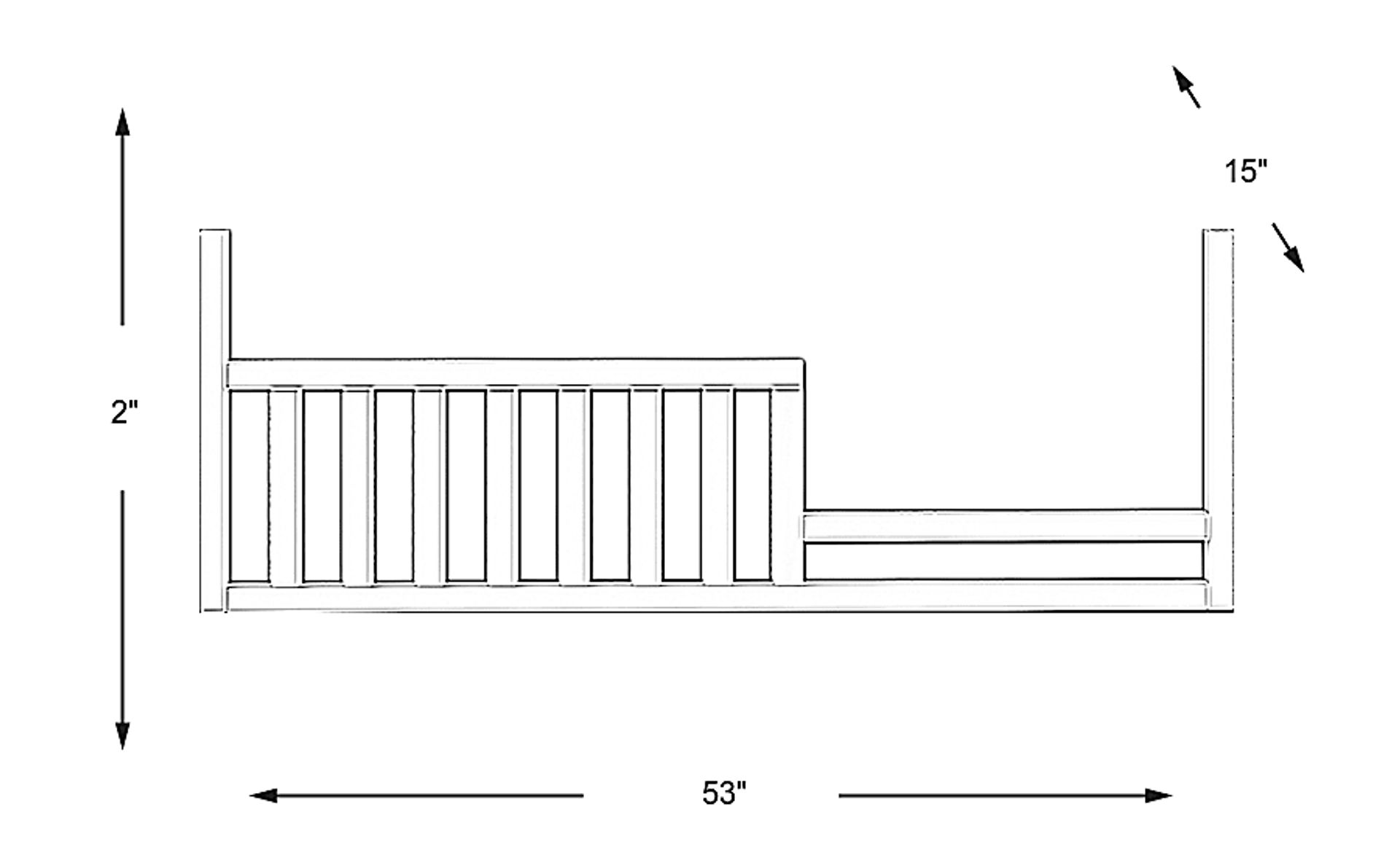 Dimension Image. Please refer to the Dimension Tab on this page for dimension details.