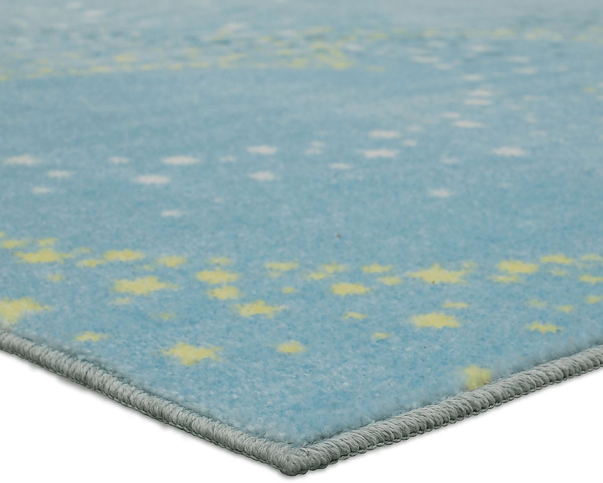 Starry Dreams Mickey Mouse Blue,Teal,Yellow Blue,Green,Yellow Rug ...