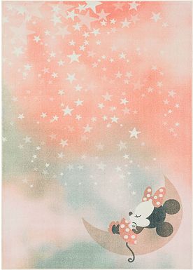 Kids Disney's Starry Dreams Minnie Mouse Pink 3 x 5 Rug