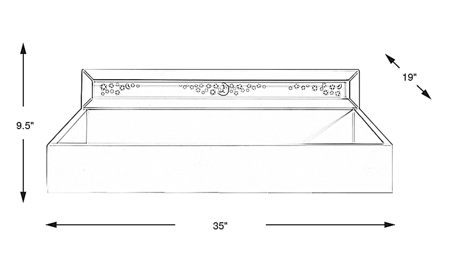 Dimension Image. Please refer to the Dimension Tab on this page for dimension details.