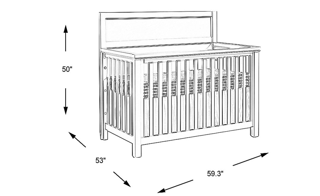 Disney Baby Starry Dreams with Mickey Mouse Gray Convertible Crib