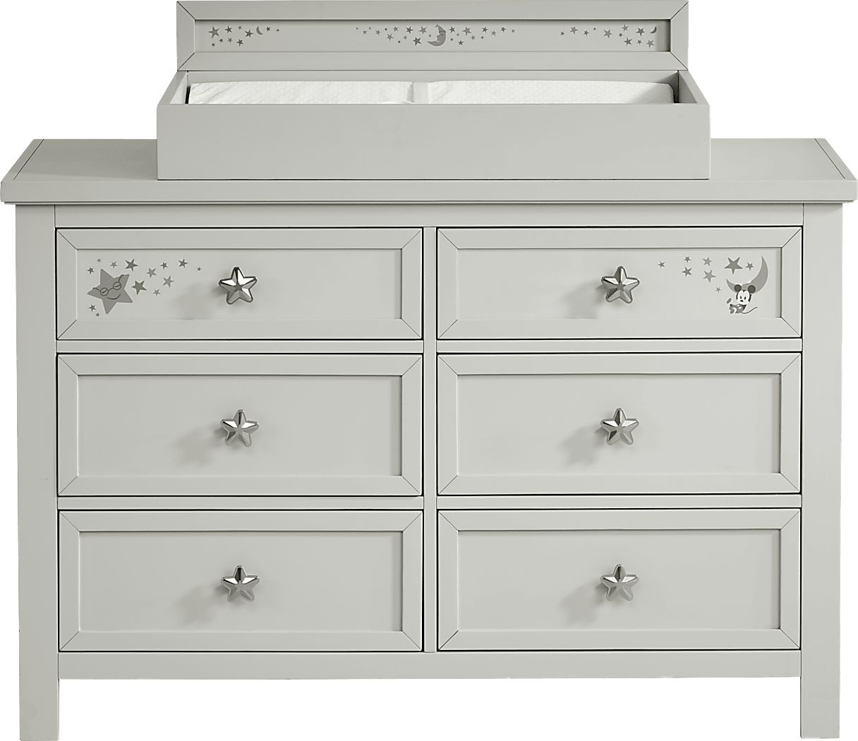 Disney Baby Starry Dreams with Mickey Mouse Gray Dresser with Changing