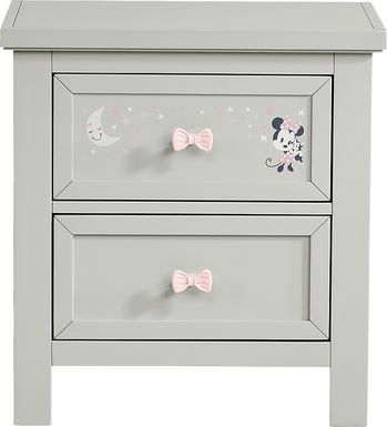 Kids Starry Dreams with Minnie Mouse Gray Nightstand